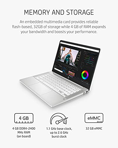 15.6 HD Chromebook, Intel Celeron N, 8GB Ram, 64GB SSD, Arctic Silver B8755