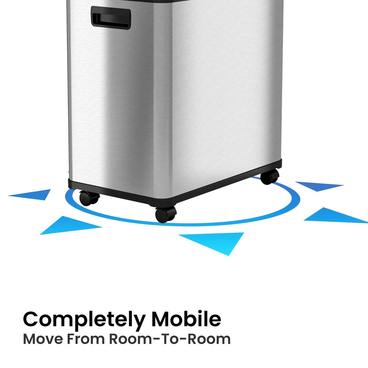 16 Gallon Stainless Steel Dual-Compartment Trash Can and Recycle Bin C731604