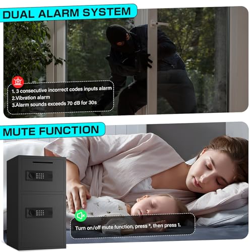 2.6 Cub Fireproof Drop Safe with Digital Touch Screen Keypad F597