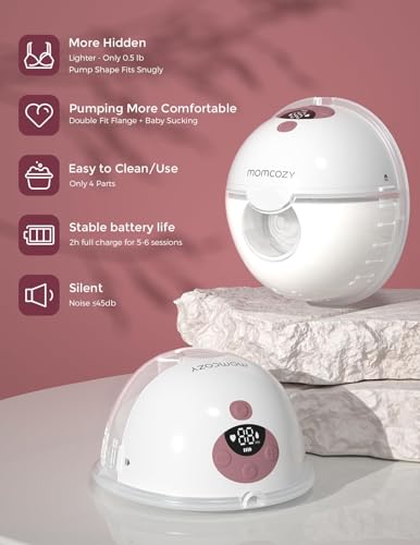 24mm 2-Pack Quill Gray Hands-Free Wearable Breast Pump E4998