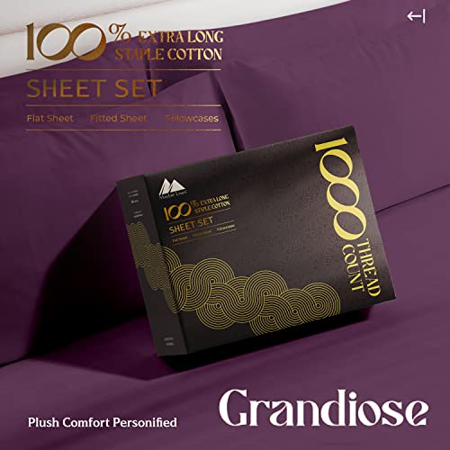 100% Pure Egyptian Cotton Queen Size 4 PC White Sheets R705226