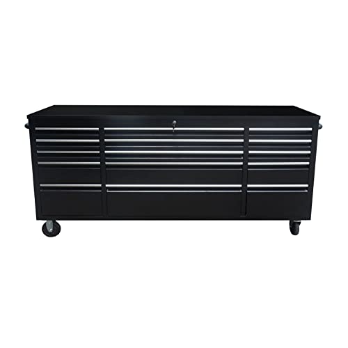 15-Drawers Rolling Tool Chest with Wheels Mobile Tool Storage Cabinet with Wooden Top I7745