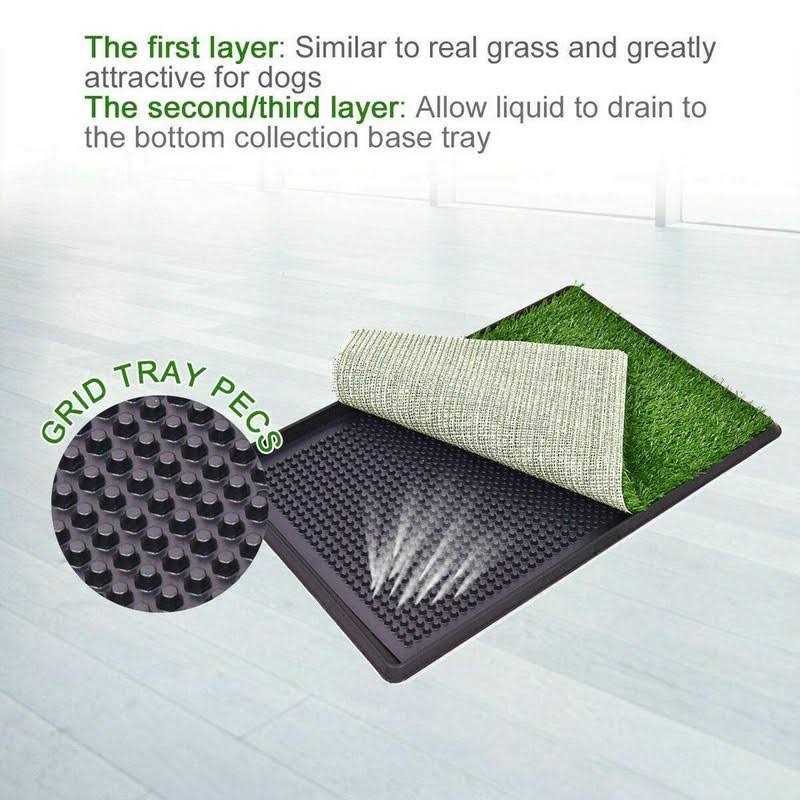 Fake Grass Dog Potty Pad with Tray O94439