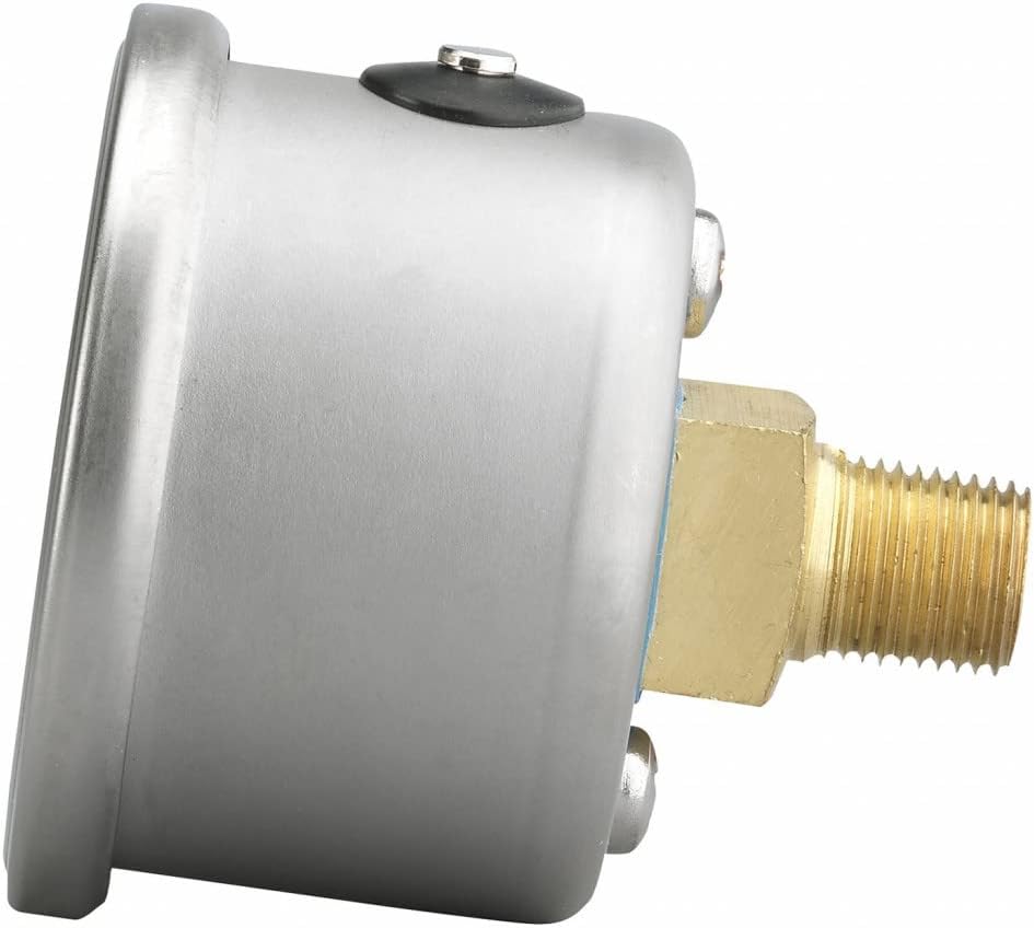2 Pc White 1.5in Liquid Filled Mechanical Fuel Pressure Gauge 0-15 PSI B648