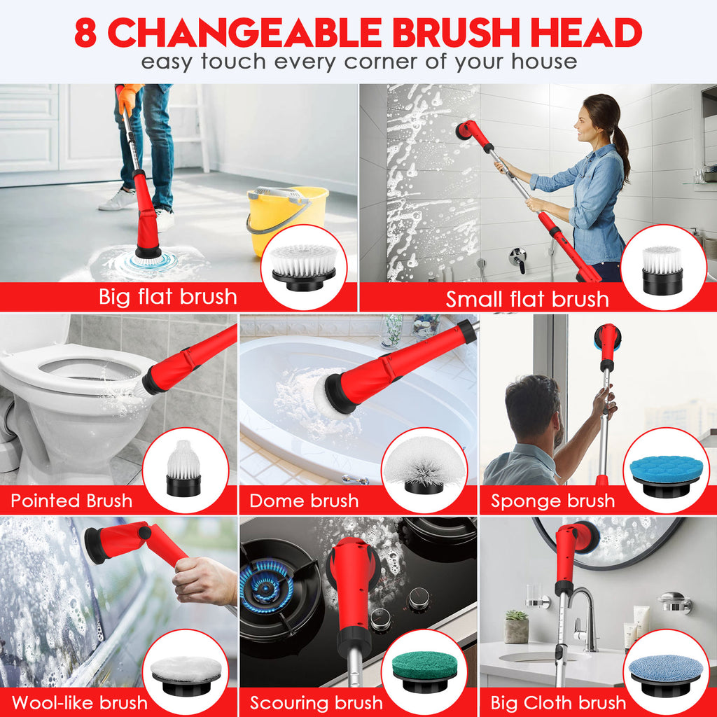 Electric Spin Scrubber with 8 Brushes C60205