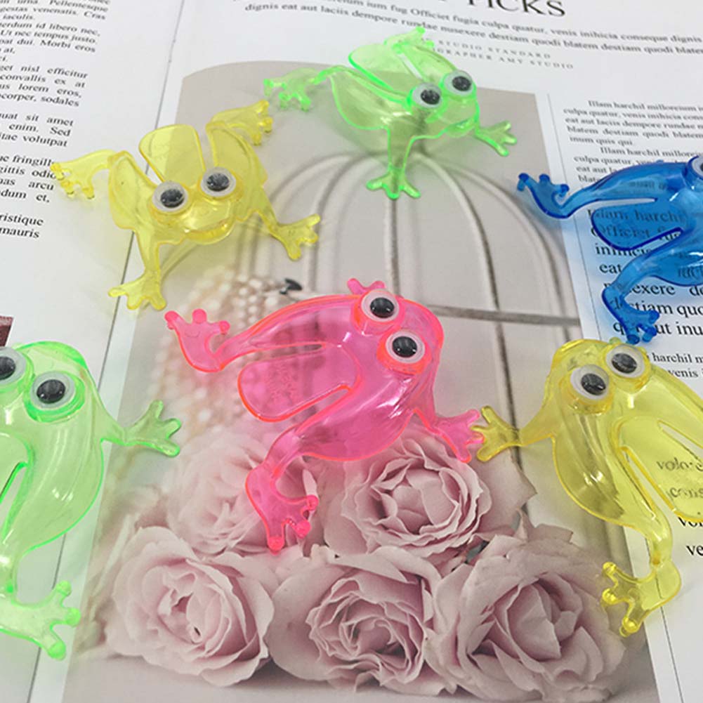 10Pcs Mini Jumping Frog Finger Pressing Desktop Game Toy M3065