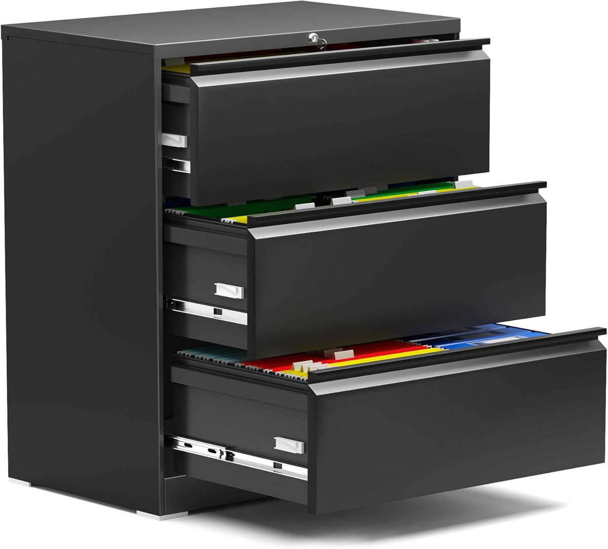 3 Drawer Metal Lateral File Cabinet with Lock B3000