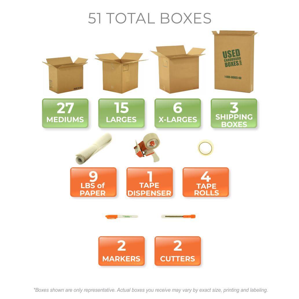 2 Bedroom Moving Kit - 48 Total Boxes J46554