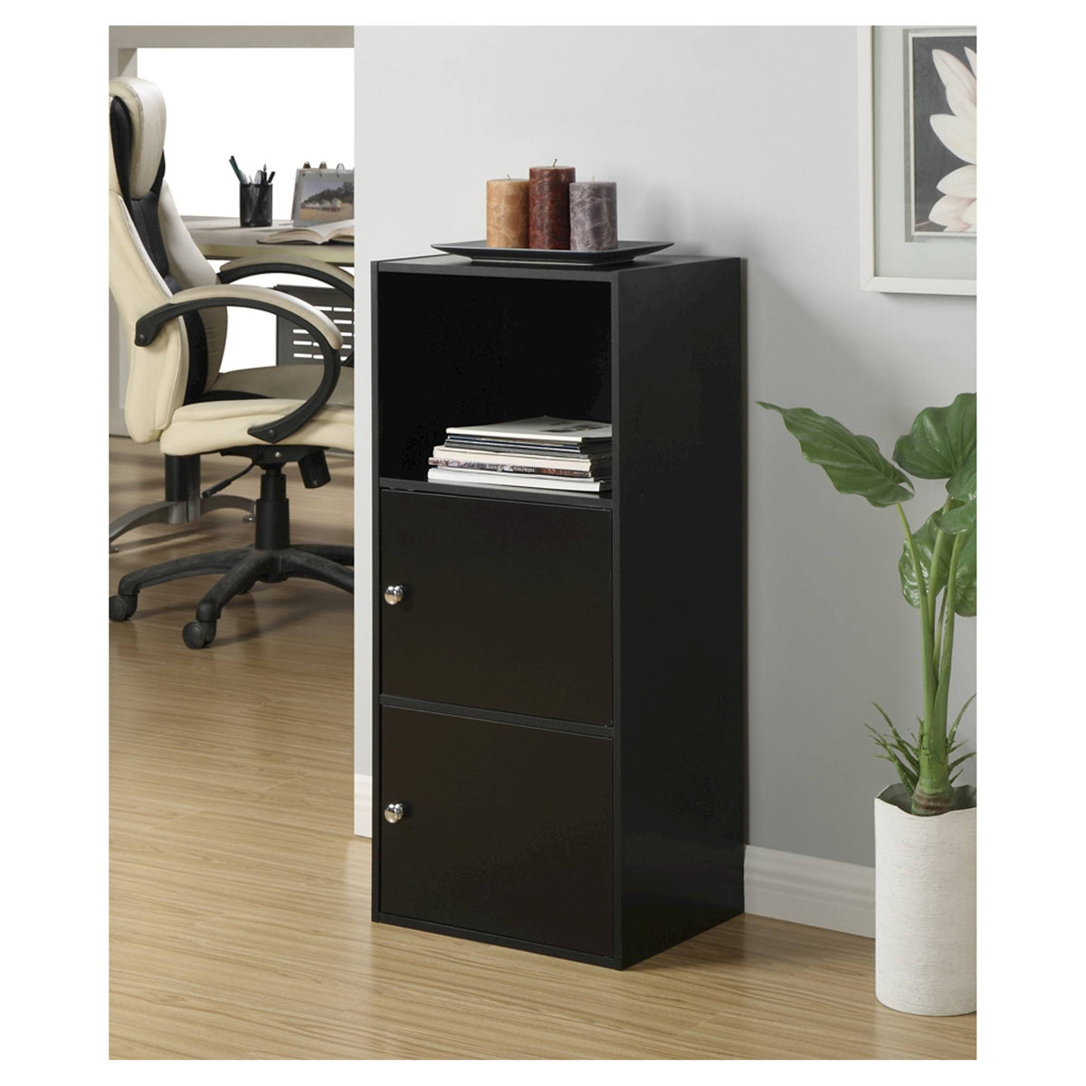 2 Door Black Cabinet J448310