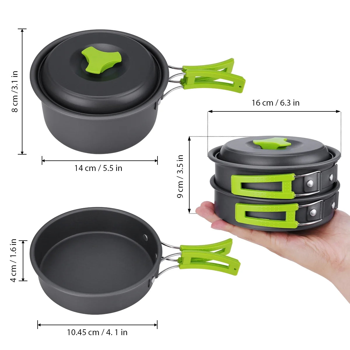 15 Pc Non Stick Camping Cookware Set F518160