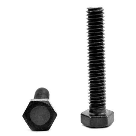 3/8 inch-16 x 2 inch Coarse Thread Grade 5 Hex Bolt Medium Carbon Steel Black Oxide Pk 287 A643