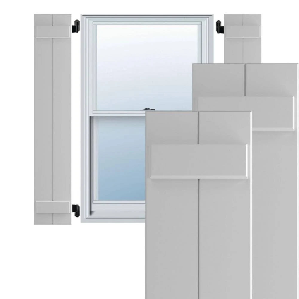 12x22W x 33x22H Primed Composite Board-n-Batten Shutters (Per Pair) V308