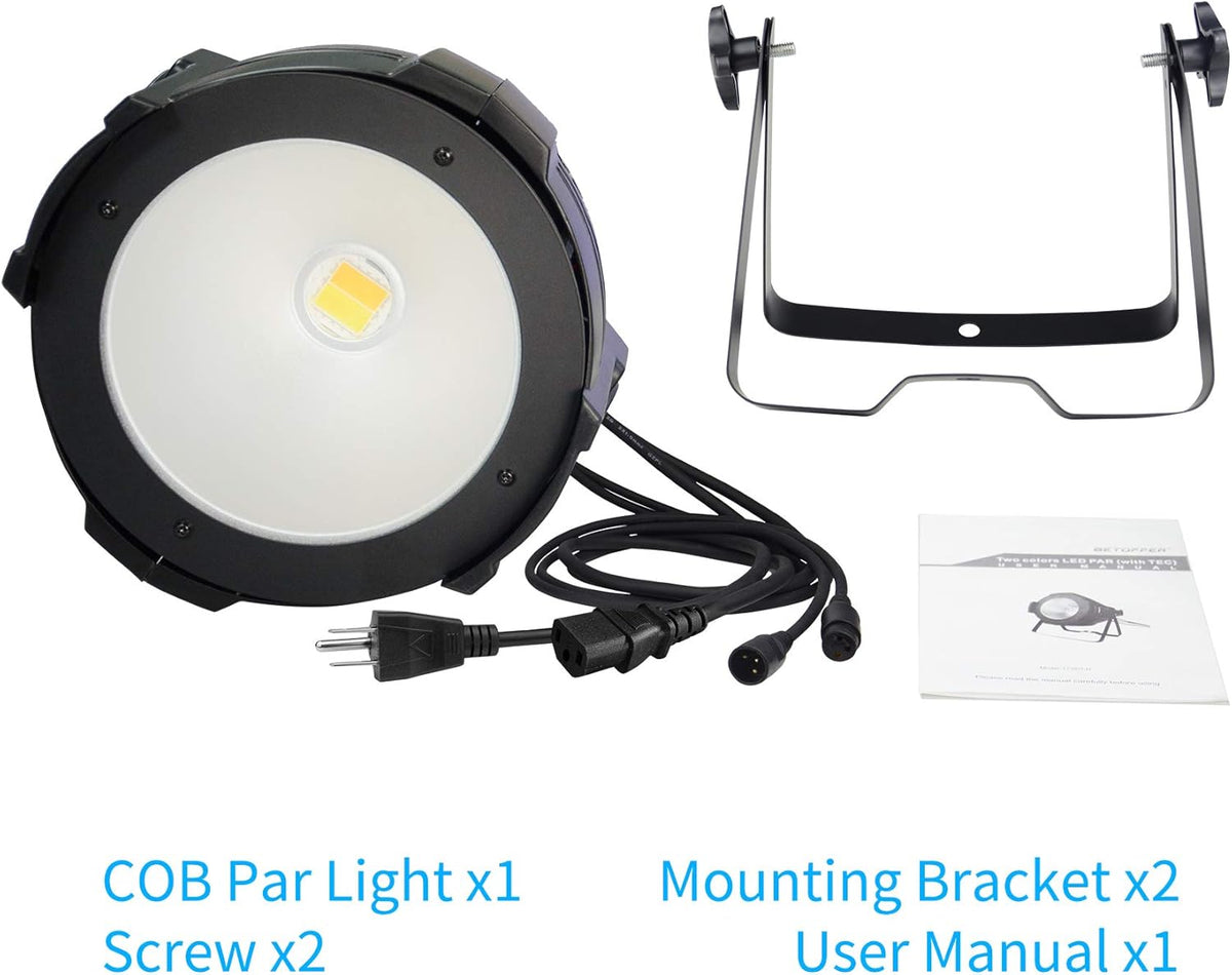 200W COB LED Stage Spotlights, Warm & Cold White, DMX/Master-Slave U646493