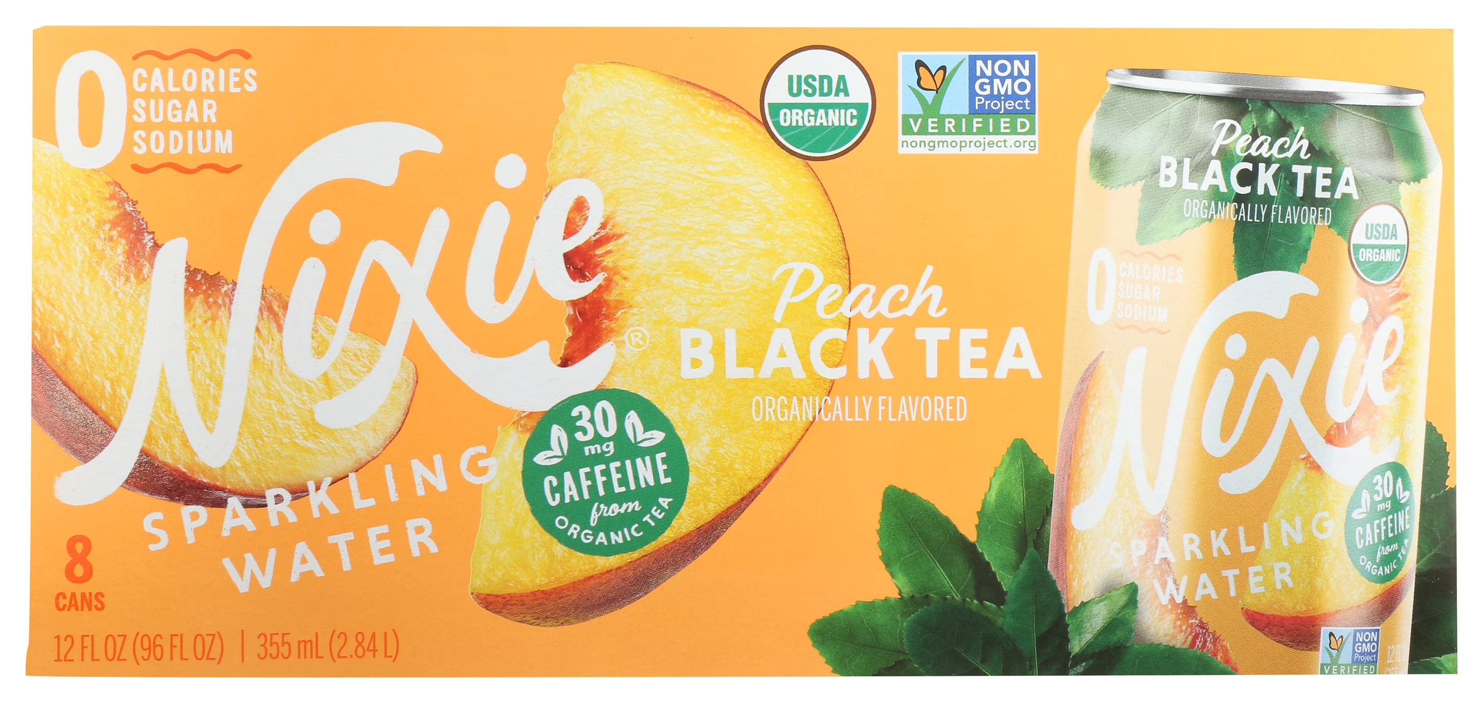 Peach Black Tea Sparkling Water, 12 Fl Oz J12390