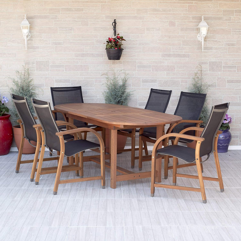 5-Piece Eucalyptus Round Dining Set A326739