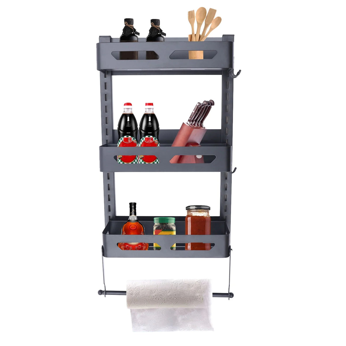 3 Tier Refrigerator Storage Rack with Hook D839